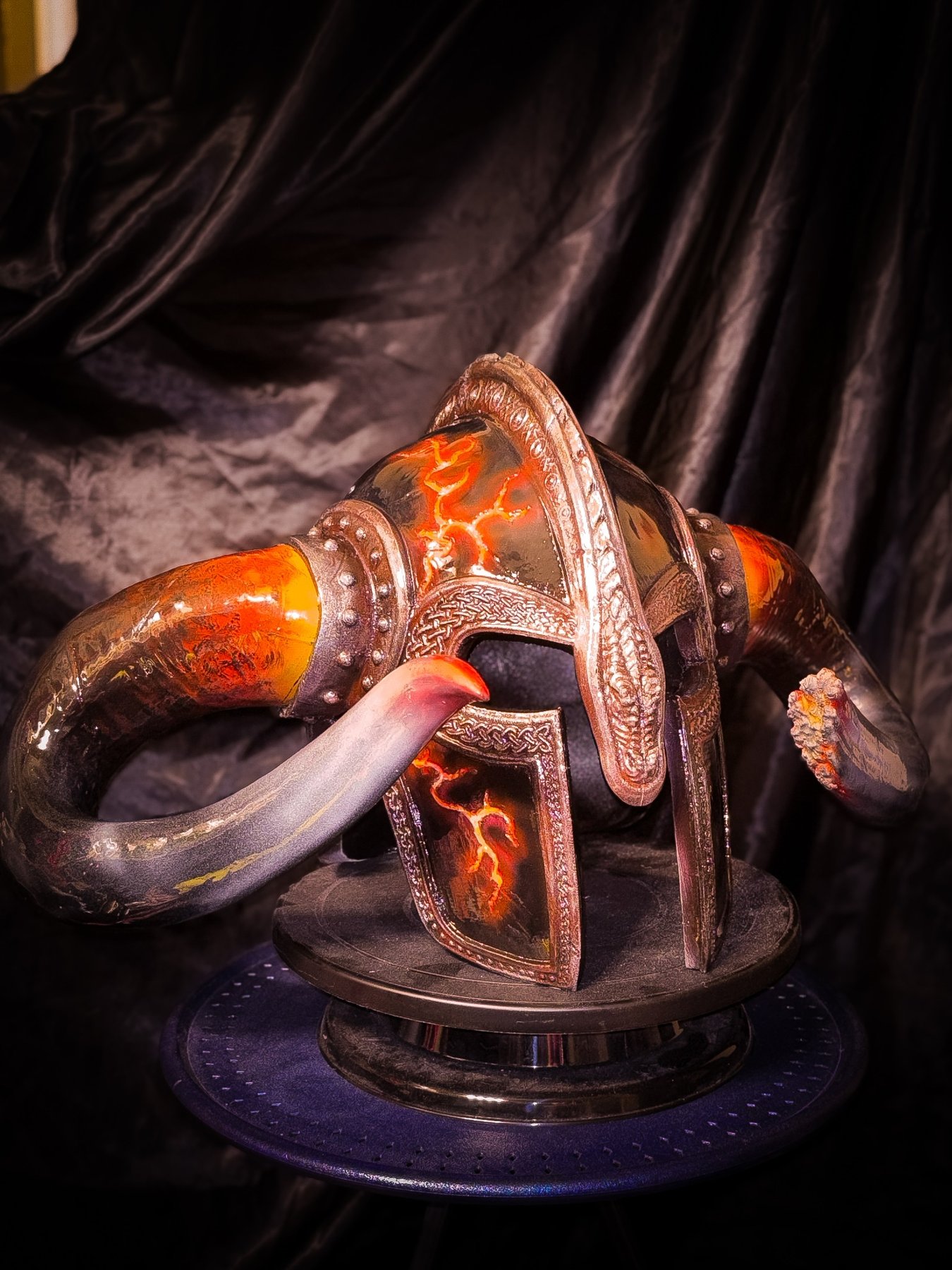 Hellforged Viking helmet display photo