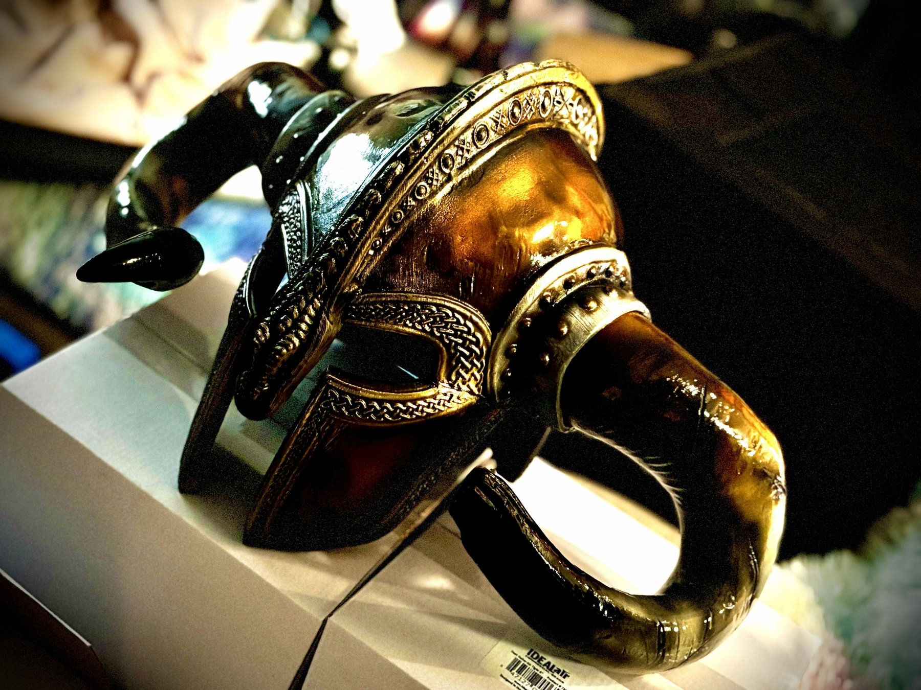 Standard premium Viking helmet with bronze finish